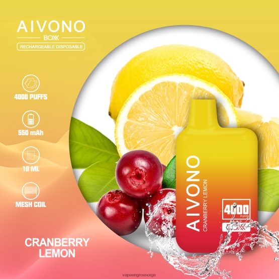 Vape Engros Norge - Aivono AIM BOXX 4000 tranebær sitron ZP6246218