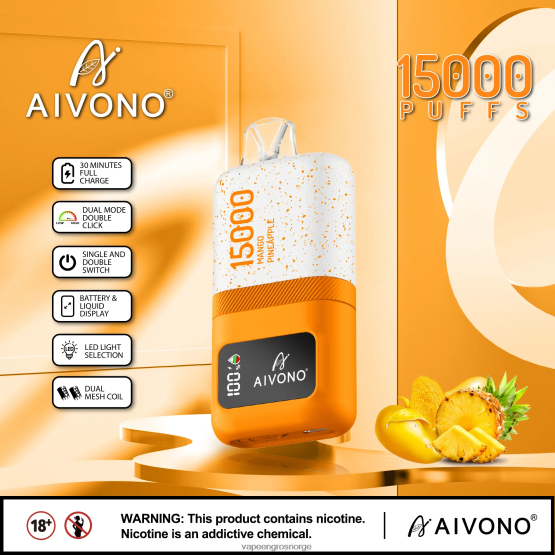 Engangs Vape Bergen - Aivono AIM magic 15 000 mango ananas ZP624669