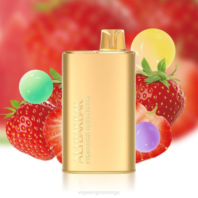 E Cigarette Juice Wholesale - Alibarbar Rich 8000 engangsvape jordbær hubba bubba P42J12
