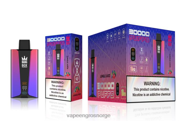 Engangs Vape Norge - Bang Box 30000 puffs smartskjerm jungeljuice 60X4L78
