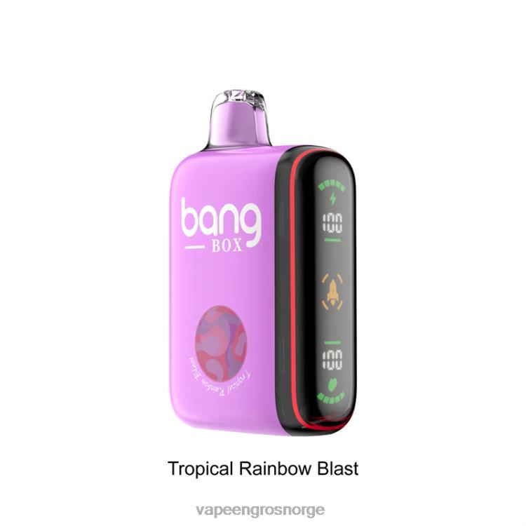 Engangs Vape Norge - Bang Box 9000-18000 puffs intelligent kraftdisplay tropisk regnbueeksplosjon 60X4L36