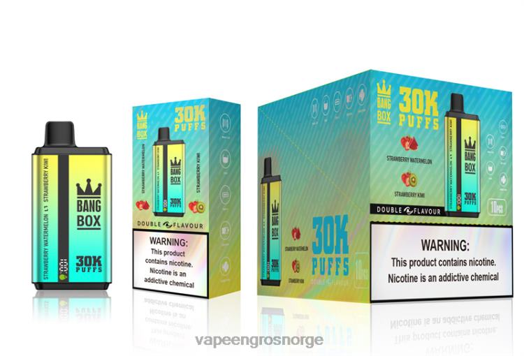 Vape Engangsbruk - Bang Box 30000 puff doble smaker jordbærvannmelon og jordbærkiwi 60X4L64