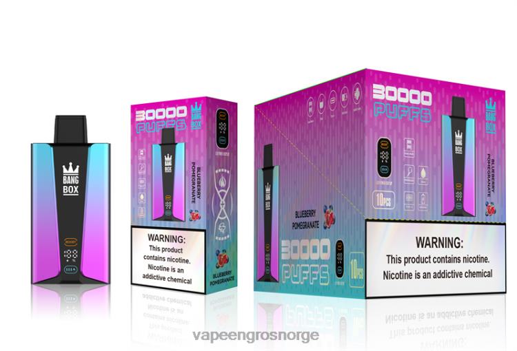 Vape Engangsbruk - Bang Box 30000 puffs smartskjerm blåbær pomgerante 60X4L80
