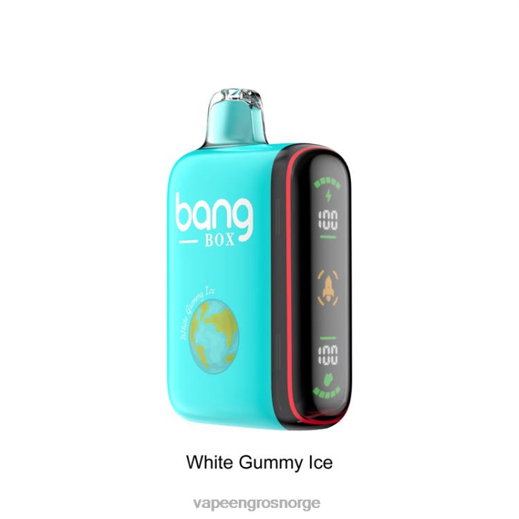 Vape Engangsbruk - Bang Box 9000-18000 puffs intelligent kraftdisplay hvit gummiaktig is 60X4L30