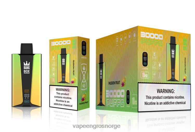 Vape Engros Norge - Bang Box 30000 puffs smartskjerm pasjonsfrukt 60X4L84