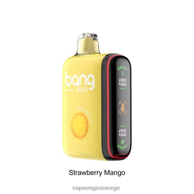 Vape Pen Norge - Bang Box 9000-18000 puffs intelligent kraftdisplay jordbær mango 60X4L35
