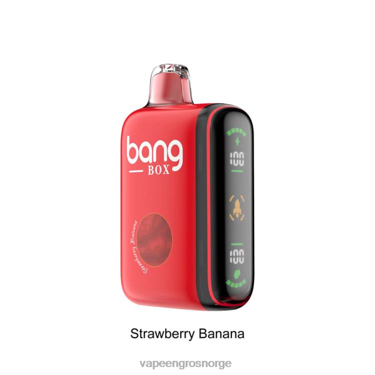 Vape Wholesale Norge - Bang Box 9000-18000 puffs intelligent kraftdisplay jordbær banan 60X4L25