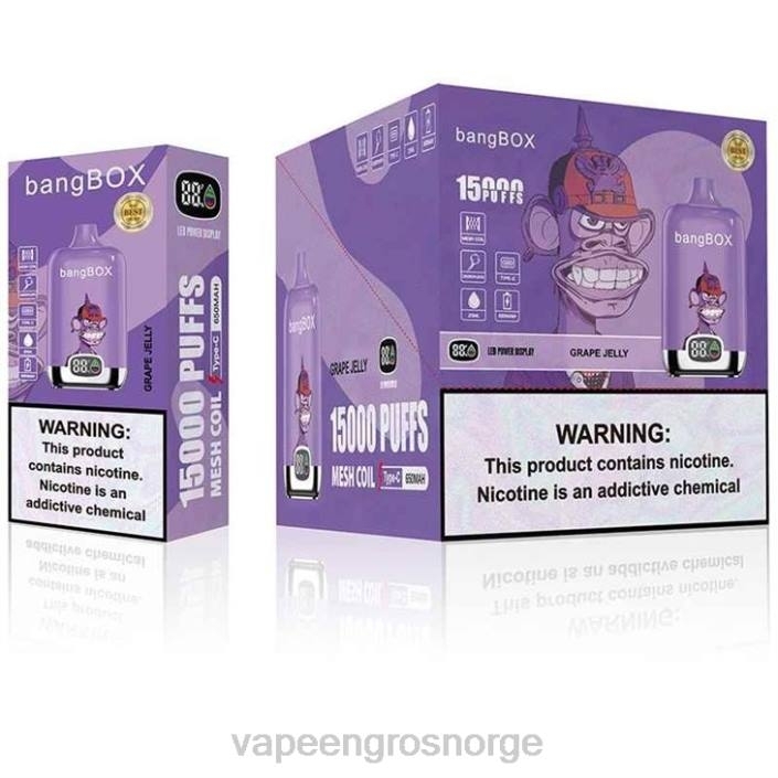 vape engros Norge | 626N142 drue gelé Bang Box 15 000