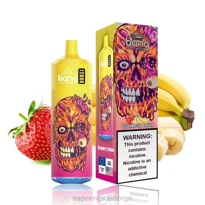 vape med nikotin Norge | 626N114 jordbær banan Bang Box 12000 drag