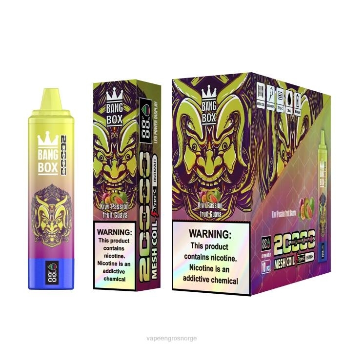 vape pen Norge | 626N127 kiwi pasjonsfrukt guava Bang Box 20 000