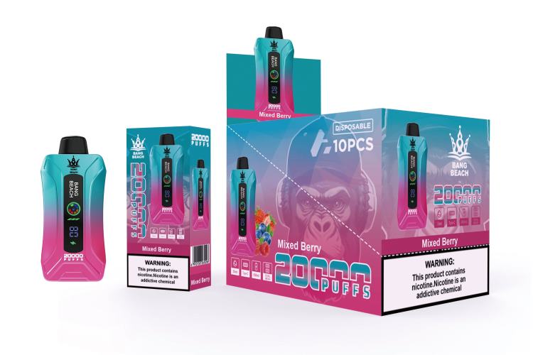 Engangs Vape Bergen - Bang Beach 20000 puffs smart screen vape blandet bær 60X4L5