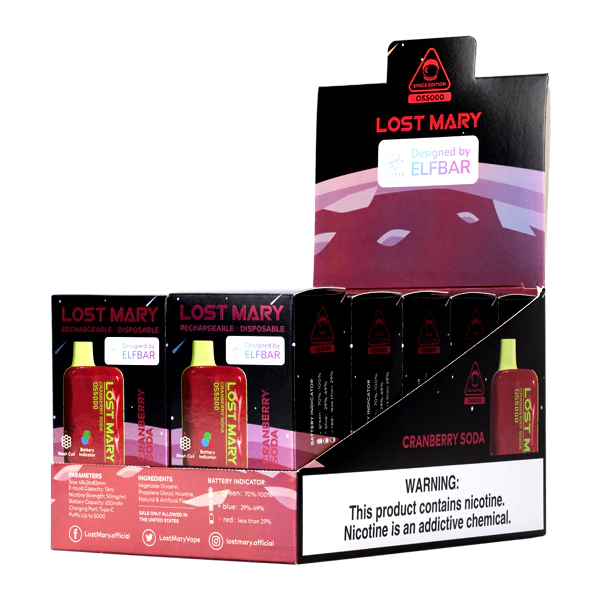 vape juice bottles wholesale | 626N109 tranebærbrus LOST MARY OS5000
