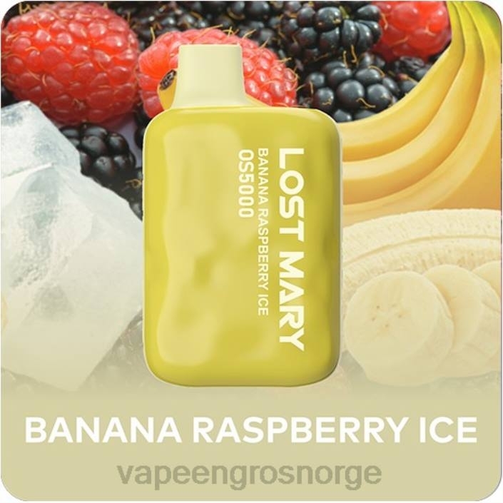 vape med nikotin Norge | 626N484 banan bringebæris LOST MARY OS5000