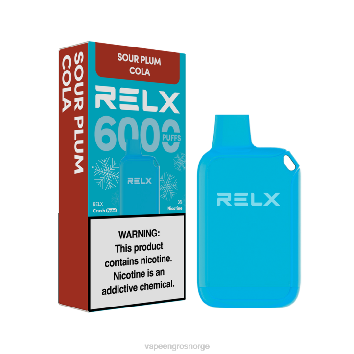 Vape Pen Norge - syrlig plomme cola RELX Crush Pocket 6000 isete 068T19