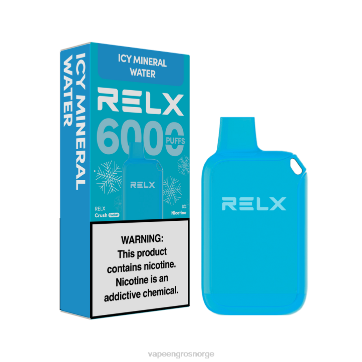 Vape Smak Engangs - iskaldt mineralvann RELX Crush Pocket 6000 isete 068T23
