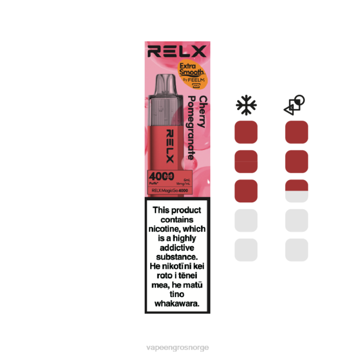 Vape Flavours Wholesale - kirsebær granateple RELX MagicGo 4000 engangsvape 068T8