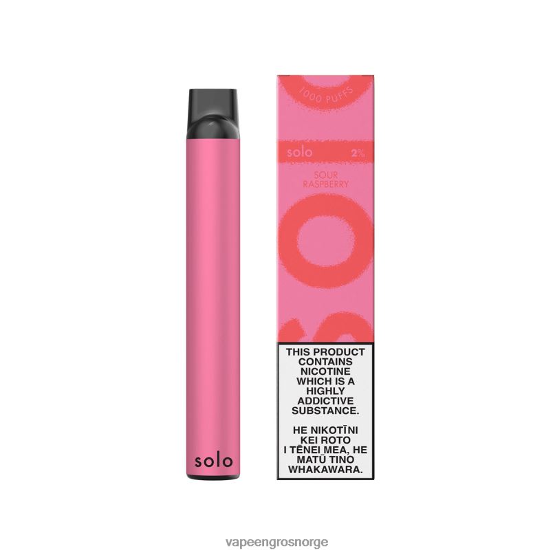 Engangs Vape Bergen - Solo engangs vape syrlig bringebær 2P8XZ13