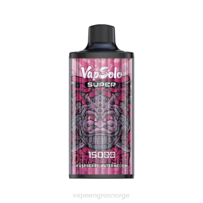 Engangs Vape Bergen - Vapsolo SUPER engangs vape bringebær vannmelon P42J113