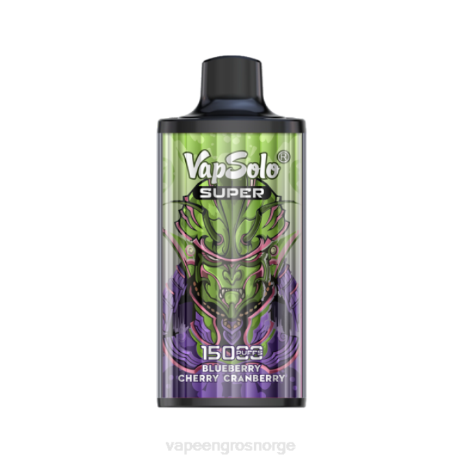 Vape Pen Norge - Vapsolo SUPER engangs vape blåbær kirsebær tranebær P42J110