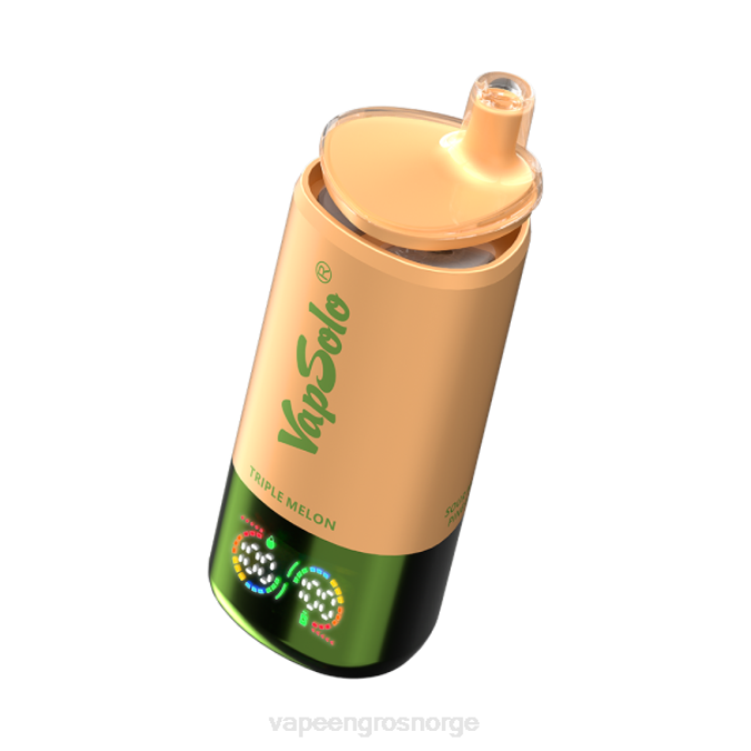Vape Engangsbruk - VapSolo Triple 30 000 drag jordbær bringebær & trippel melon & syrlig mango ananas 28X26