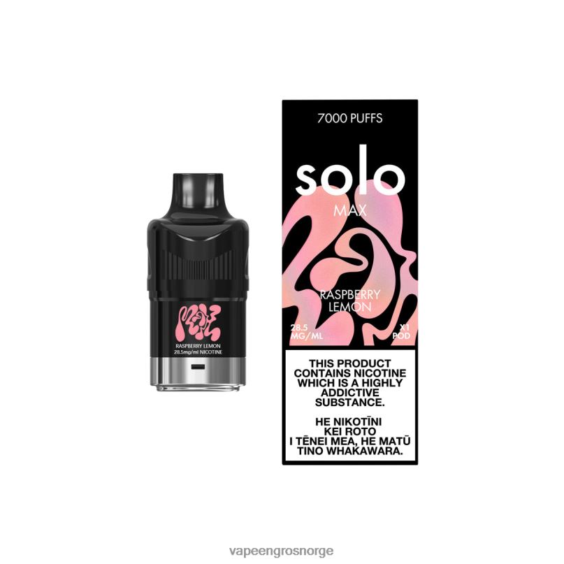 Engangs Vape Norge - Solo MAX pod bringebær sitron 2P8XZ76