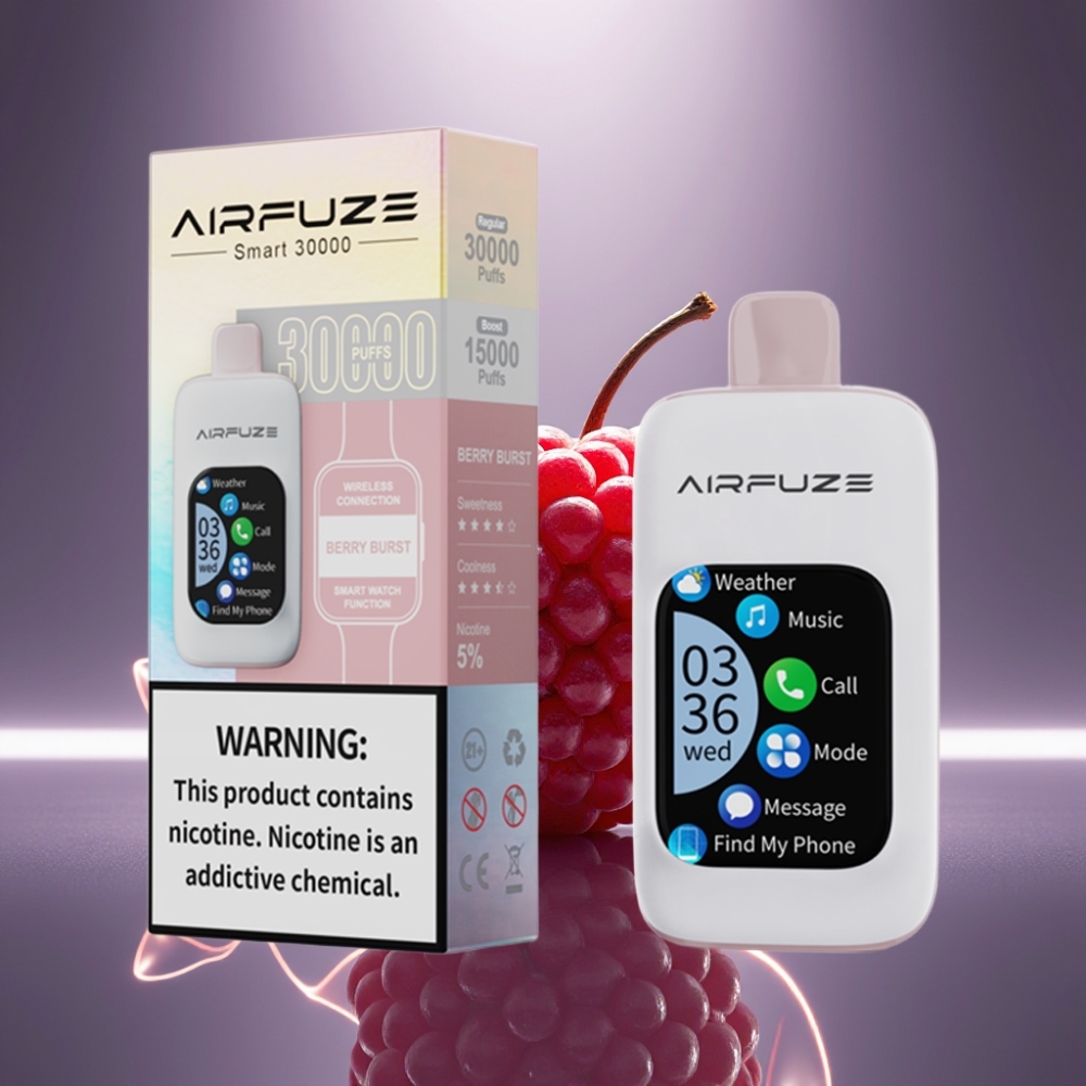 AirFuze Smart 30000 Puffs Engangs Pod BærEksplosjon 5% Nikotin 900mAh Type-C Skjerm