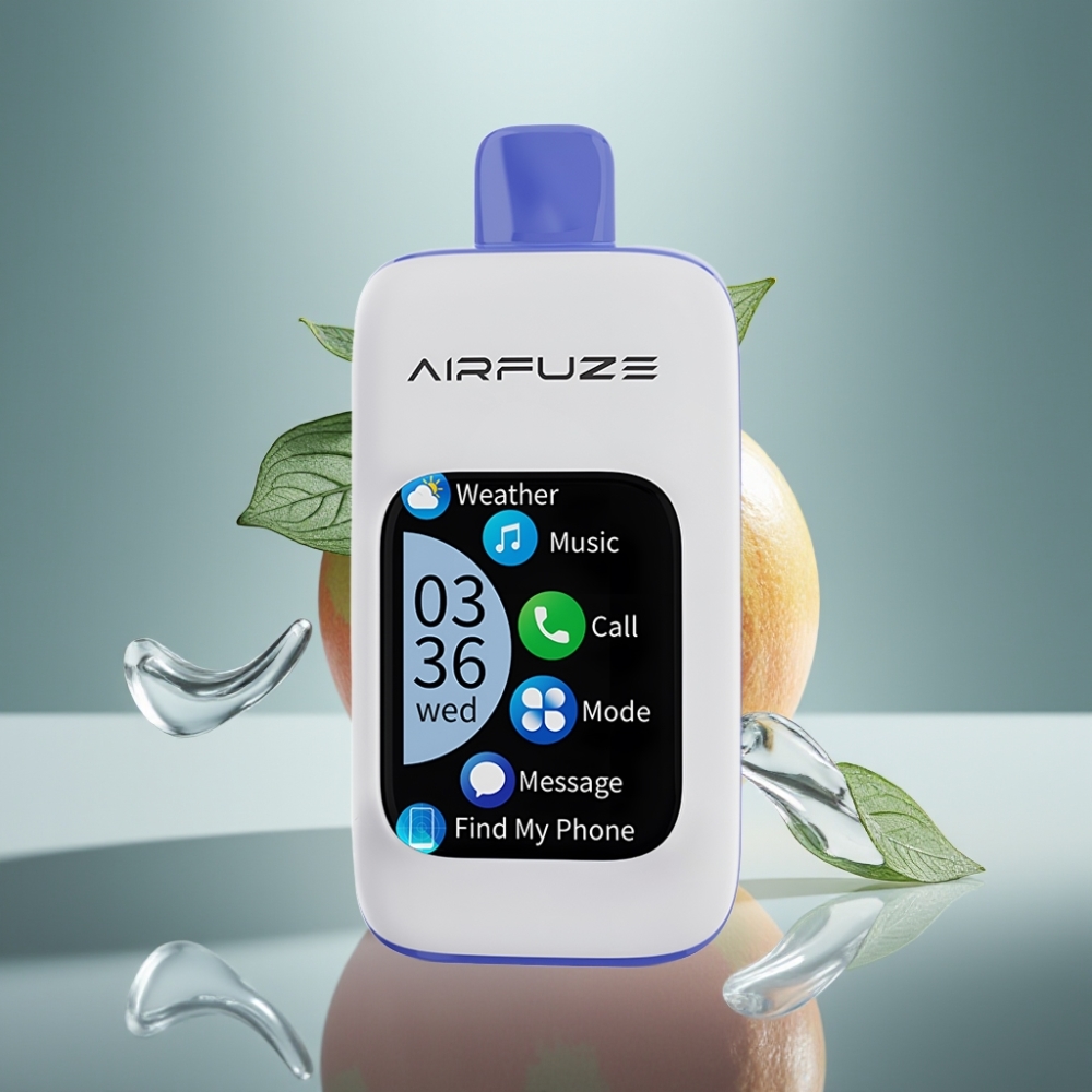 AirFuze Smart 30000 Puffs Engangs-Pod Miami Mynte med 2.01" TFT-touchskjerm, 5% Nikotin, 900mAh, Type-C