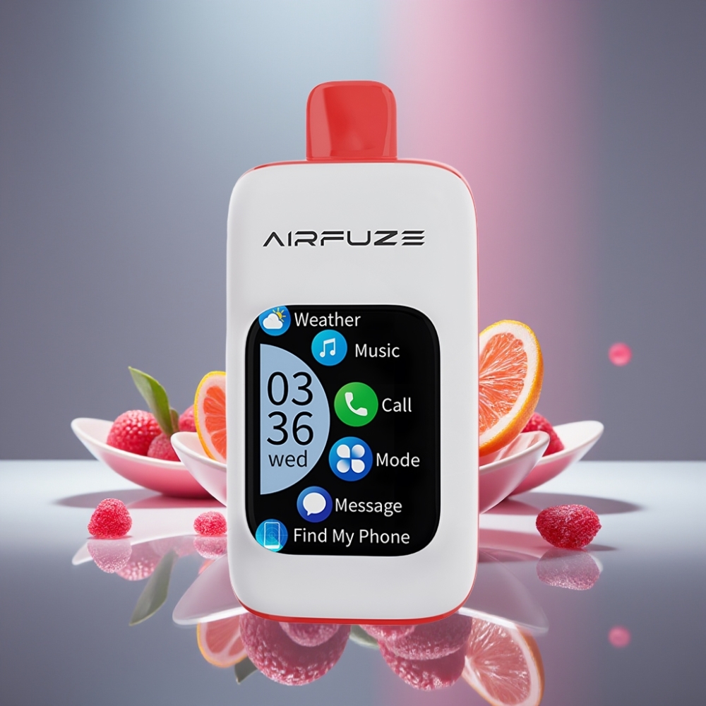 AirFuze Smart 30000 Puffs Engangs Pod Sur Lush Gummy 900mAh Type-C Touchskjerm