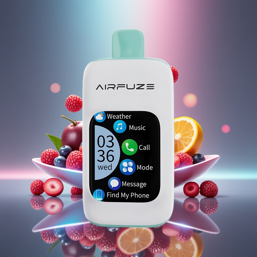 AirFuze Smart 30000 Puffs Engangsvape Regnbue Frukt Eksplosjon Skjerm Berøring Type-C 900mAh