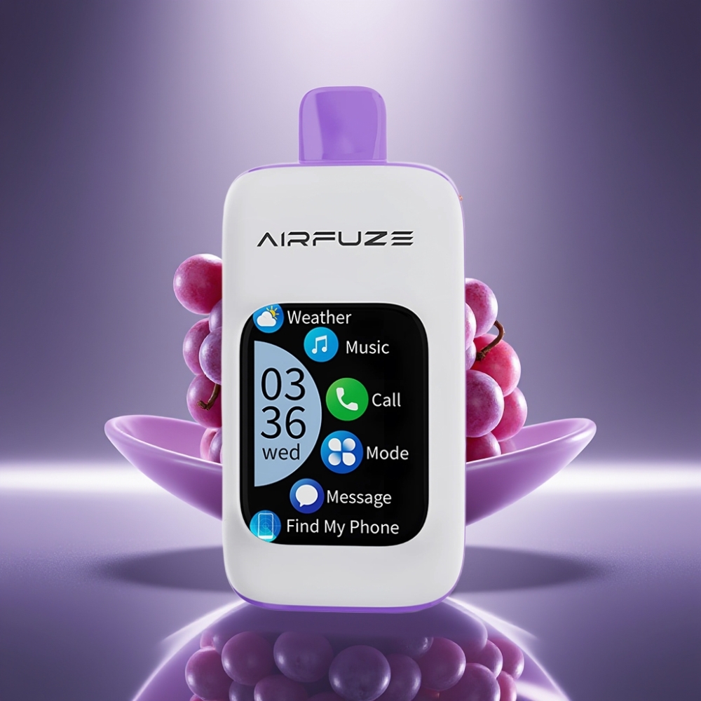 AirFuze Smart Pro 40000 Puffs Engangsvaper Druesmekk Opladbar 900mAh 20ML Nikotin 2% 5% Smartskjerm Trådløs