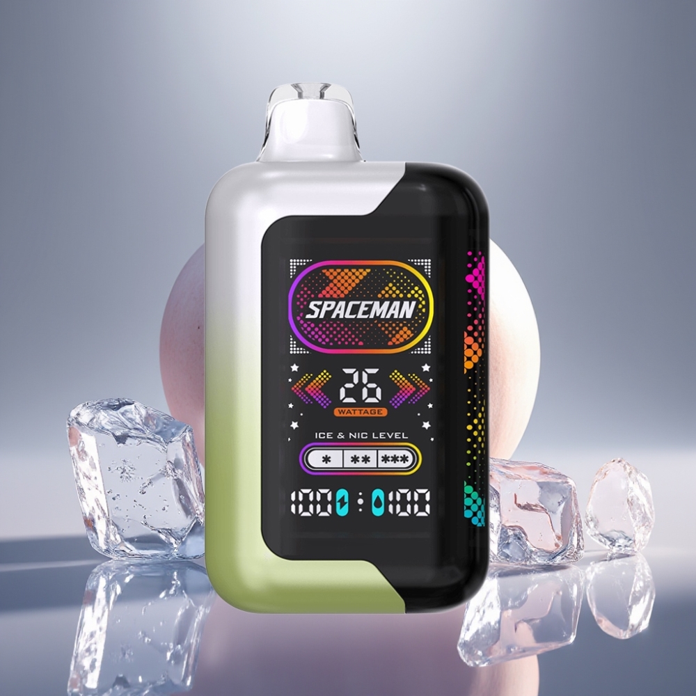 SMOK Spaceman SP40000 40000 Puffs Nikotinfri Disposable Vape Hvit Drue Is 1000mAh 20ml Skjerm LED Dynamisk Lys