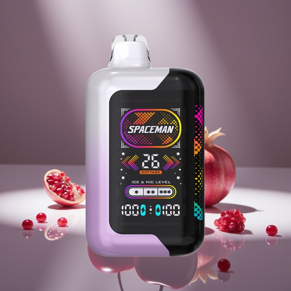 SMOK Spaceman SP40000 40000 Puffs Nikotinfri E-Pipe Kirsebær Granate Eplet Smart Skjerm Dynamisk Lys 1000mAh Type-C Ladbar