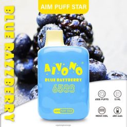 Engangs Vape Norge - Aivono AIM PUFF STAR 6500 blå razzberry ZP6246292