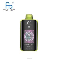 Vape Engangsbruk - drue sitron Fumot Tornado 25000 engangsvape P68D6