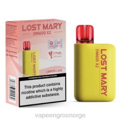 vape med nikotin Norge | 626N474 sitron lime LOST MARY DM600 X2
