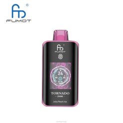 Vape Smak Engangs - saftig ferskenis Fumot Tornado 25000 engangsvape P68D7